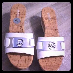 Authentic Michael Kors sandals w/ silver hardware